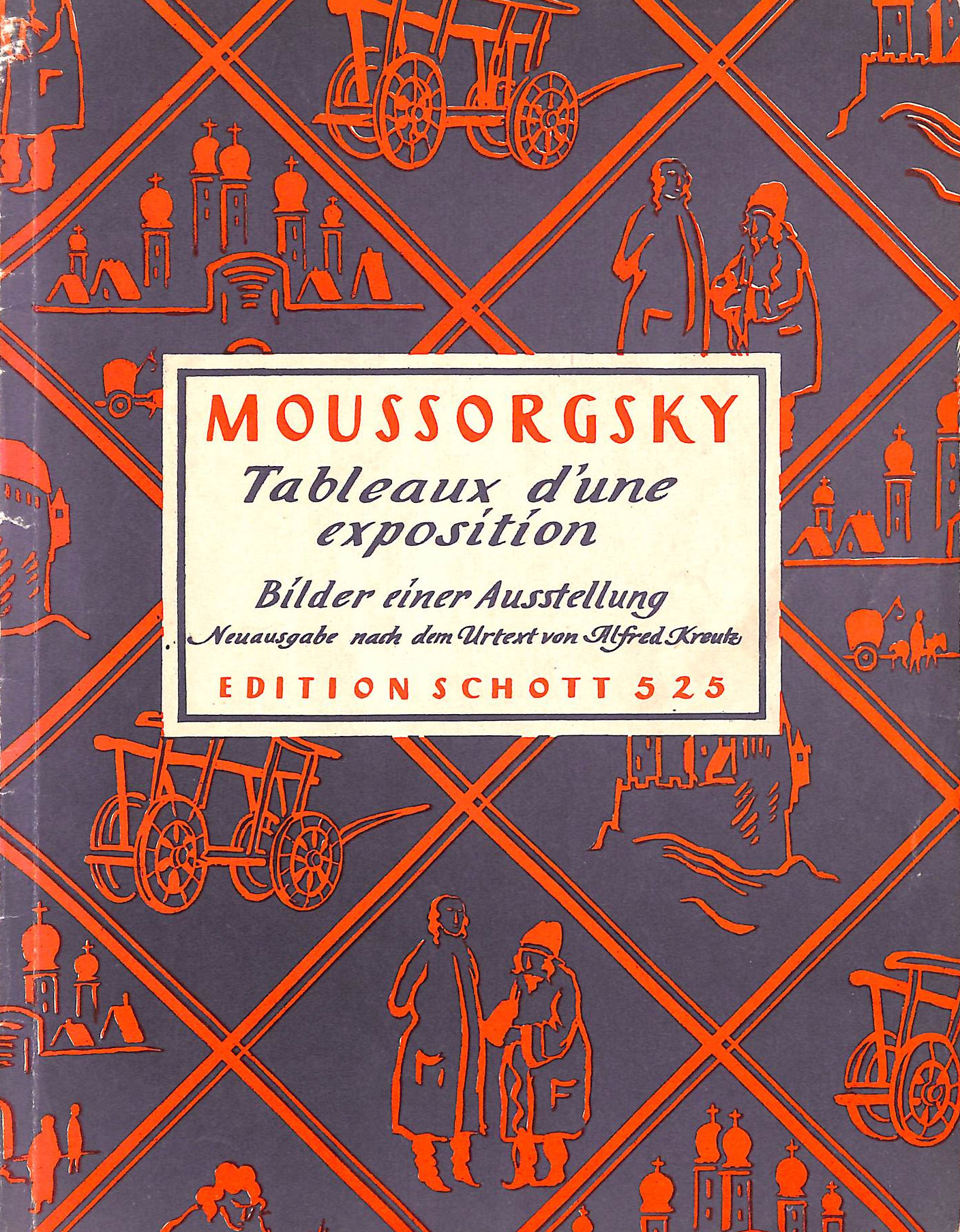MOUSSORGSKY(MUSSORGSKY) - Bilder einer Ausstellung - Tableaux d'une Exposition. Zehn Stucke fur Klavier. Edition Schott 525