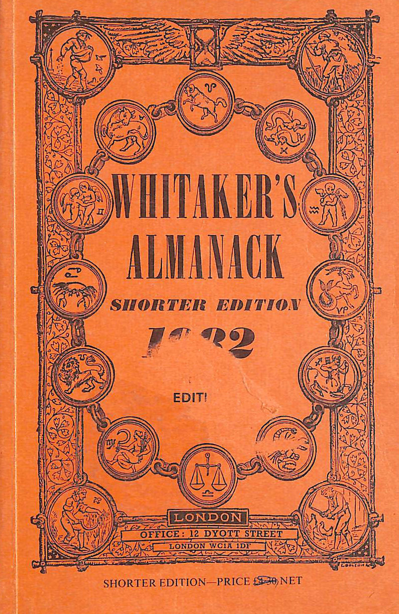 WHITAKER - Whitaker's Almanack: 114ann.e. Shorter e