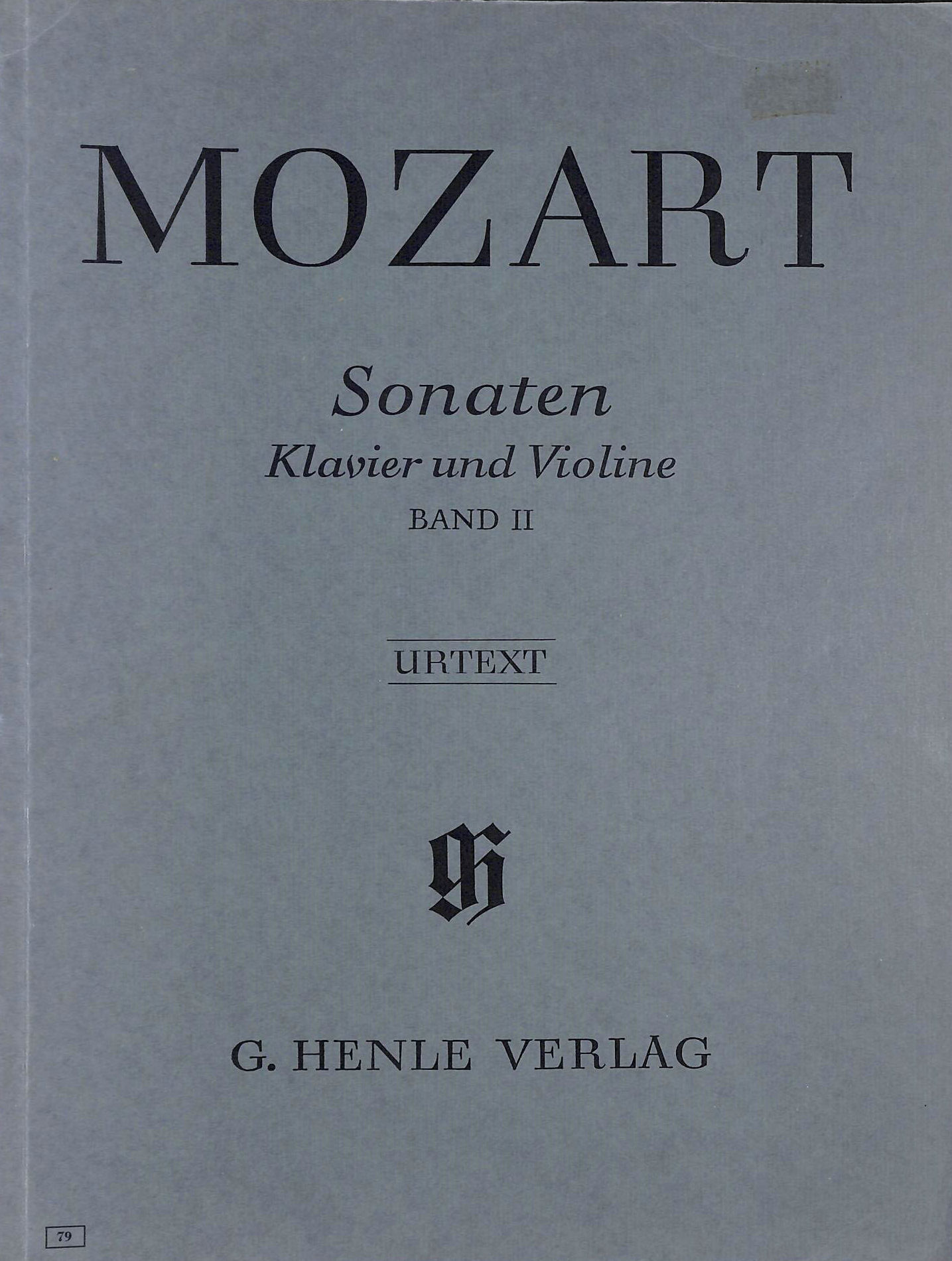 MOZART - Mozart: Sonaten fur Klavier und Violine Band II (Sonatas for piano and violin Part II)