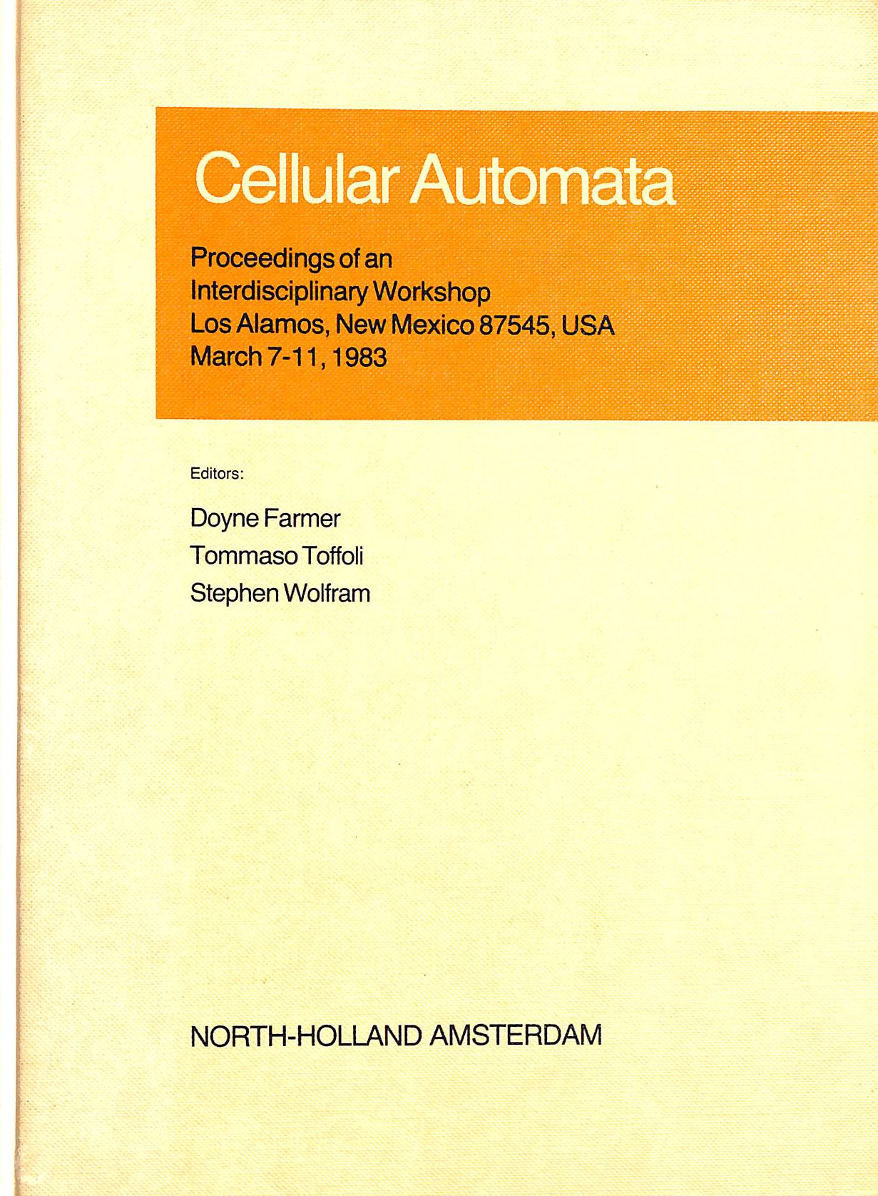 VARIOUS - Cellular Automata Proceedings Of An Interdisciplinary Workshop Los Alamos 1983