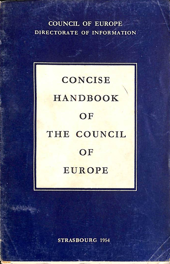 VARIOUS - Concise Handbook of The Council of Europe