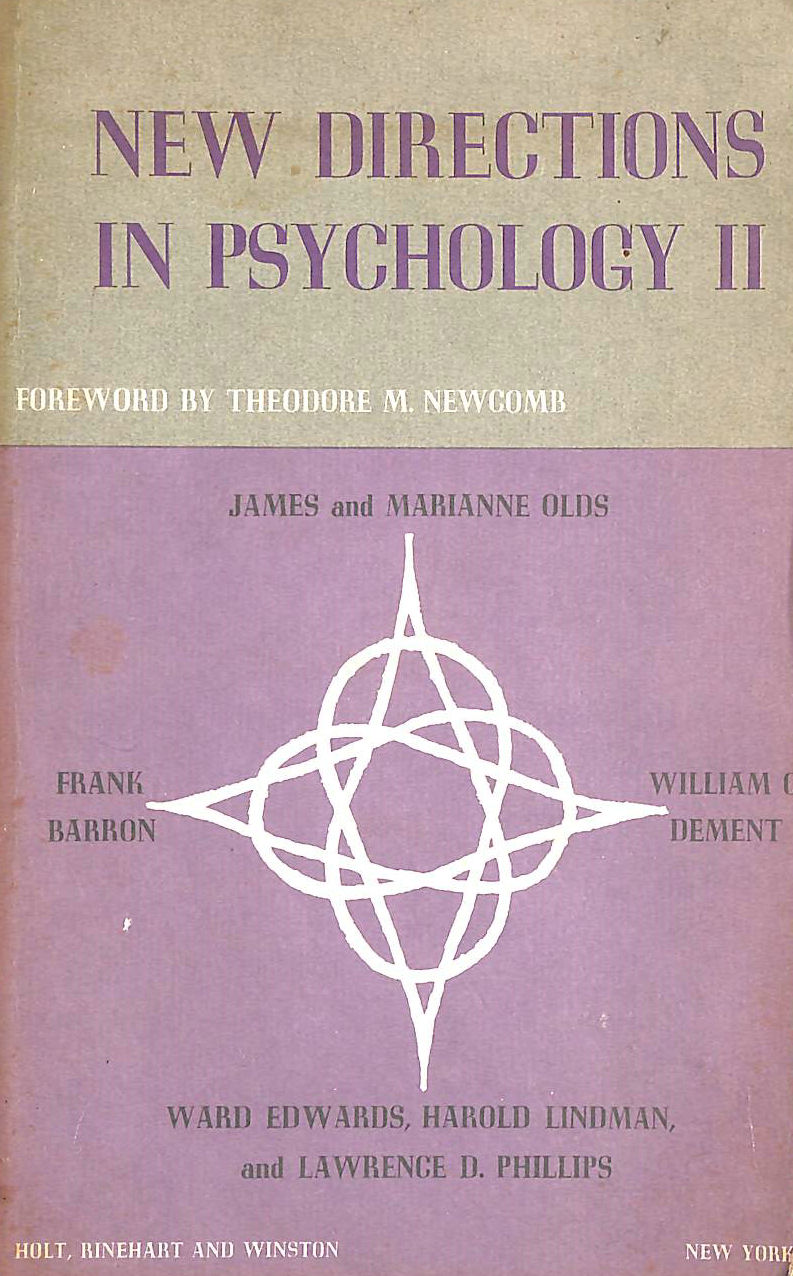 FRANK BARRON, [ET AL.] - New Directions in Psychology. II.