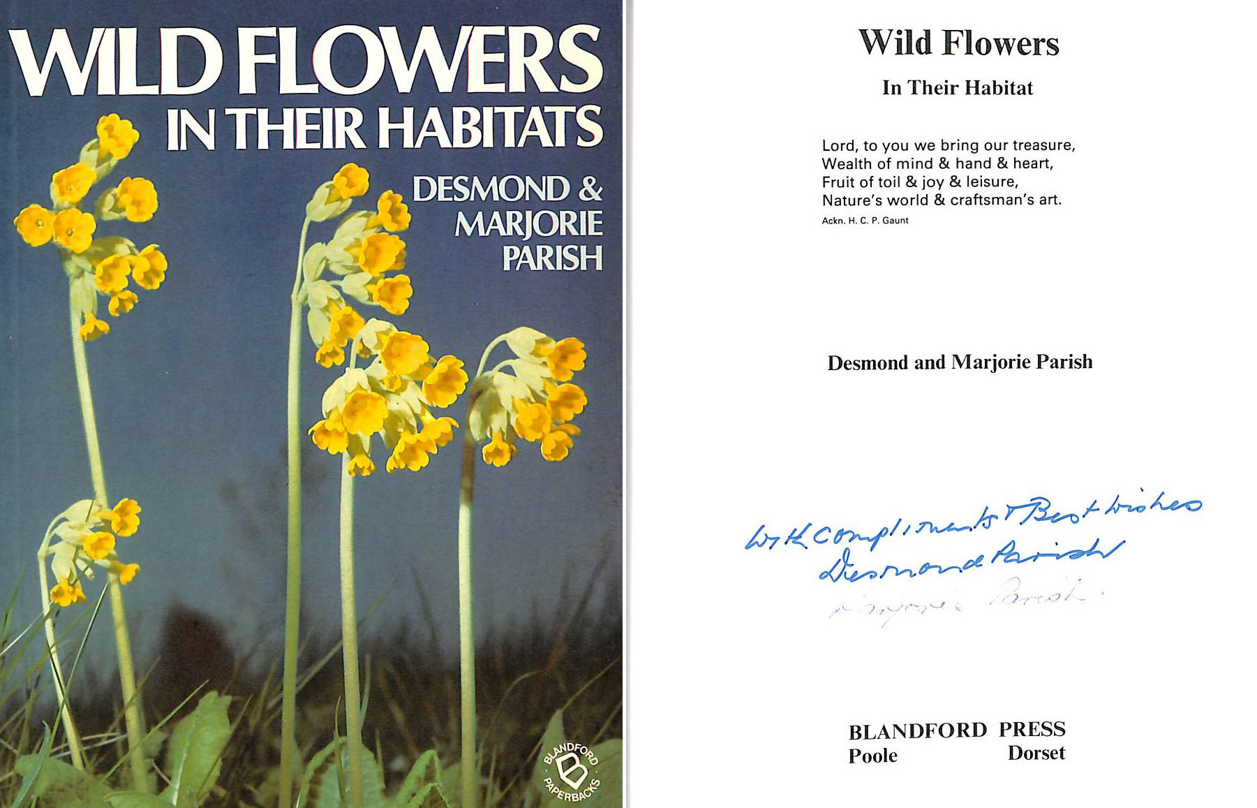 PARISH, DESMOND; PARISH, MARJORIE - Wild Flowers and Their Habitats